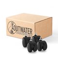 Outwater 2 in. Wheel Diameter, Black Nylon Swivel Hooded Samson Twin Wheel Caster with Brake, 4PK 3P1.14.00255